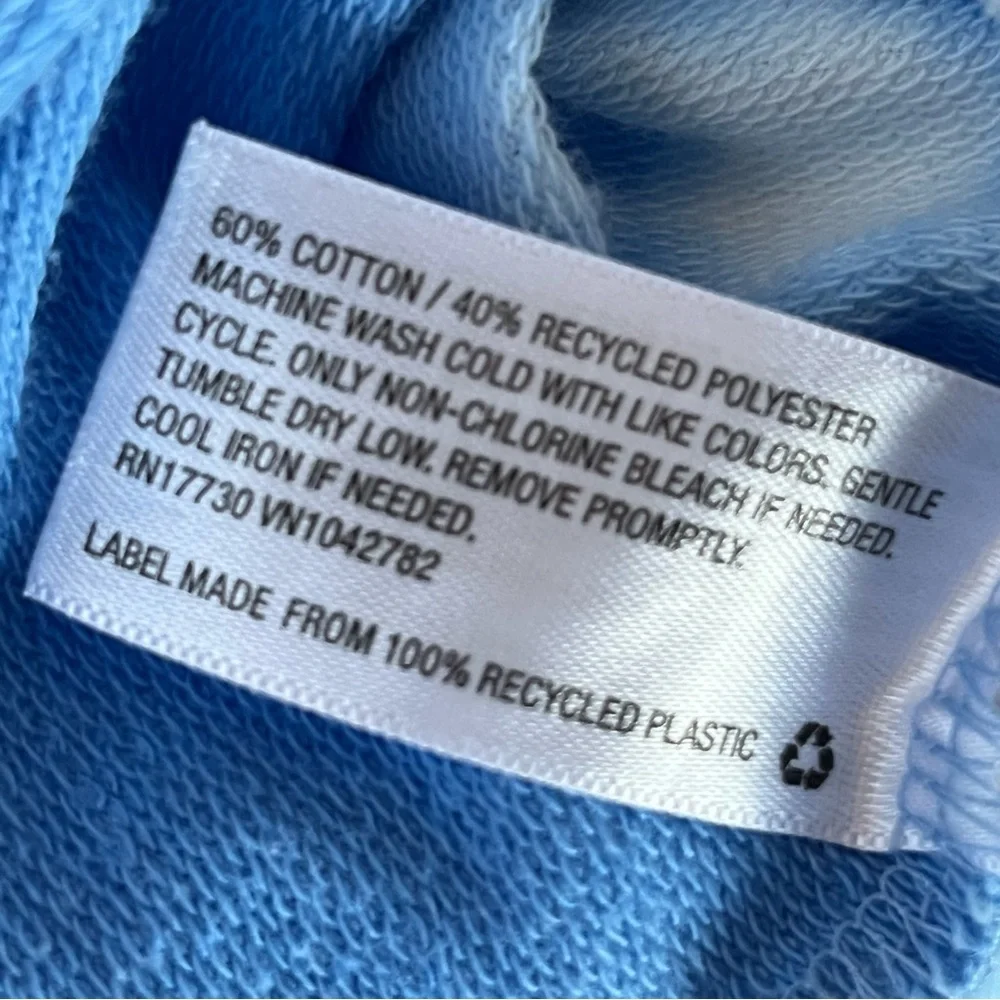 Wild Fable Oversized Soft Blue Tie Dye Long Sleeve Crew Cropped Sweatshirt XS - Picture 9 of 9
